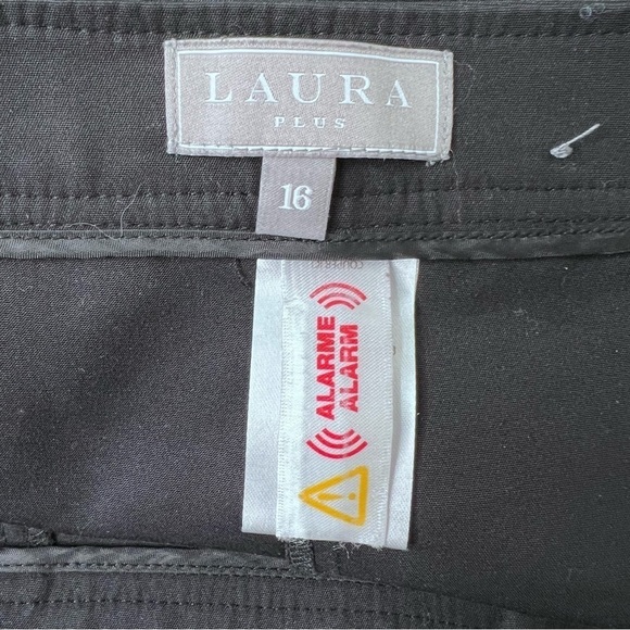 Laura Black Trouser Capris Size 16 - Picture 8 of 9